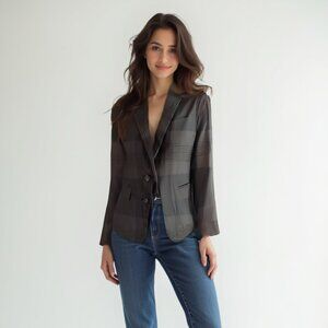 アウターその他 THEORY Woman Blazer Grey O1103103 25P Short asymmetrical blazer - Women